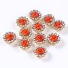 Vendas Diretas da Fábrica Recipiente Girassol Redondo Camada Dupla Flor Diamante DIY Laço Bolsa de Sapato Acessórios de Vestuário Acessórios Diamante Garra