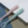 Cuchara de silicona para bebé directa de fábrica, cuchara suave de entrenamiento para que el bebé aprenda a comer, vajilla de dibujos animados para niños, cuchara de silicona