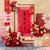 Banquete de bodas flor falsa Yaoyao artesanía rosa roja tierra fila flor camino plomo boda flor artificial diseño de la sala de bodas salón de bodas seda