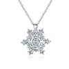 Colar de Floco de Neve Totalmente Cravejado de Diamantes Moxi Fornecimento Transfronteiriço Joias Pingentes Europeus e Americanos Pingente de Moda Frozen Feminino