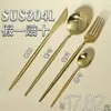 Set de cubiertos de acero inoxidable 304L portugués para hotel, para uso doméstico, con mango plano redondo engrosado, cuchillo, tenedor y cuchara, cuchara redonda, tenedor para pastel