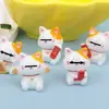 Resina Curativa Gatinho da Sorte Fofo Figura Decoração de Tela do Painel do Carro Decoração de Paisagem em Miniatura para Casa e Escritório