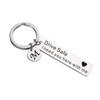 Venda imperdível transfronteiriça 26 letras Drive Safe Custom Stainless Steel Keychain Graduation Gift Pendant Small Gift