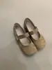 Chuyuji Vintage Artístico Feminino de Tira Única Primavera e Outono Planos Casuais Birkenstock Mocassins