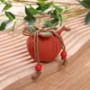 Bolsa Vacía con Forma de Caqui, Bolsa Pequeña con Aroma a Caqui, Repelente de Mosquitos de Ajenjo, Bolsita Portátil, Adorno para Colgar en el Coche, Bolsa Pequeña de la Suerte con Fragancia
