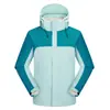 Cortavientos tres en uno de bloques de color, unisex, impermeable, a prueba de viento, cálido, con forro polar, adecuado para actividades al aire libre, senderismo y trabajo