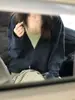 Jaqueta com capuz casual de manga comprida estilo coreano para mulheres, novo modelo outono 2026, moletom casual solto retrô de alta qualidade