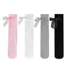 Medias Largas para Niñas por Encima de la Rodilla de Verano Finas con Lazo Grande Boca de Burbuja Medias de Princesa Medias Altas Calcetines Blancos para Niñas
