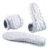 Palmilhas com suporte de arco 4D proporcionam uma sensação confortável, prevenindo a fadiga dos pés ao ficar em pé por longos períodos, com solas grossas para alívio da dor, absorção de choque, absorção de suor e respirabilidade.