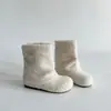 Botas Cortas Lindas Estilo Coreano Lunares Botas de Media Pantorrilla para Mujer 2026 Otoño Nueva Llegada Aumento Oculto de Altura Suela Gruesa Botas de Moda
