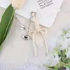 Nudo de Corazón Creativo Nuevo Estilo Miu Lanyard Versátil Llavero Colgante para Bolsas y Fundas de Teléfono