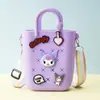 Monedero de silicona con forma de cueva cuadrada para niños, bolso cruzado para caminar, divertido y bonito bolso de silicona para cambio.