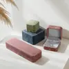 Caixas de Joias com Borda Dourada para Venda no Atacado em Estoque, Caixas para Anéis, Pingentes e Pulseiras, Caixas de Armazenamento de Joias, Caixas de Embalagem para Joias Octogonais de Veludo