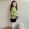 Abrigo tipo suéter con capucha para niñas estilo coreano, con estampado de estrellas, nueva colección otoño/invierno 2026, moderno suéter de punto para niñas pequeñas