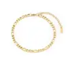 Joias de Aço Inoxidável Europeu Americano Popular Novo Simples Versátil Corrente Banhada a Ouro 18K Estilo INS Pulseira de Aço Titânio Atacado Feminino