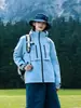 Chaqueta tres en uno de carcasa dura, a prueba de viento e impermeable, estilo Road Runner, color Aurora Tan, para mujer, ropa de trabajo personalizable para hombre