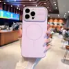 Se Transforma Instantáneamente en una Funda de Silicona Líquida de 17 Ventanas Adecuada para iPhone 16 Pro Max con un Anillo Delgado Funda Magnética para Teléfono en Colores Sólidos para iPhone 15 y 14