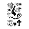 Nuevas pegatinas de tatuajes de purpurina creativas de bricolaje transfronterizas de Amazon para niños y adultos, Y2K Navidad Halloween