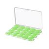 Paquete de 20 Tapones para Dormir de Silicona Azul para Niños, Antirruido, Impermeables para Natación, Tapones de Silicona en Caja Cuadrada