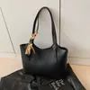 Lenço de Seda Transfronteiriço Moderno para Bolsa Feminina, Novo Estilo, Personalizado, Simples, Grande Capacidade, Cor Sólida Retrô, Bolsa de Ombro Tote para o Dia a Dia