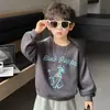 Sudadera elegante y genial estilo coreano para niños, nueva colección primavera/otoño 2026, cuello redondo, manga larga, atuendo de primavera para niños