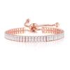 Conjunto de Joias de Noivado de Zircônia Colorida Europeia e Americana para Mulheres Brincos de Pino Quadrados Colar com Pingente Pulseira Ajustável Atacado Transfronteiriço