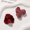 Zhen Tu Arena Movediza Acrílico Colorido Doble Capa Perforados Flor de Tres Pétalos Aretes Accesorios para el Cabello Pasador Joyería DIY Piezas