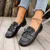 Zapatos planos sin cordones retro con flecos transfronterizos, puntera fina, nueva colección primavera/otoño, puntera cuadrada, suela blanda, mocasines casuales, venta al por mayor