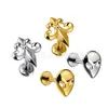 F136 Titânio Espiral Interno Joia Cabeça Flor Íris Retrô Corpo de Liga de Titânio G23 Joia para Body Piercing Brinco