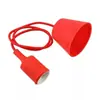 Porta Lámpara de Araña de Silicona Colorido Cable Colgante Porta Lámpara Colgante Bombilla LED Casquillo de Rosca E27 con Cable Porta Lámpara de Araña