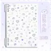 Cuaderno de hojas sueltas floral B5 para mascotas lindas para estudiantes, bloc de notas estilo ins, A5 cómodo de sostener, cuaderno recargable desmontable