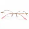 Gafas de Alambre Dorado Pure Desire para Mujer, Montura de Plata de Alta Calidad, Lente Transparente, Luz Azul Anti-Reflejo, Gafas para Miopía, Danyang C-7043