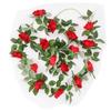 Enredadera de rosas de imitación para bodas, flor falsa, enredadera decorativa, flor colgante de pared, conducto de aire acondicionado, enredadera decorativa fea para techo