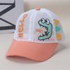 Chapéu de malha de verão para crianças, estilo coreano, desenho animado, pequeno dinossauro para meninos e meninas, chapéu de sol, boné de beisebol respirável