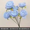 Juego de 10 Piezas de Flores para Boda en Tonos Azules para Decoraciones de Pasillo de Salón de Bodas, Arreglos Florales, Decoraciones de Fondo y Decoraciones de Escenario con Flores Artificiales