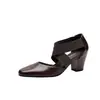 Novedad Primavera 2026 Estilo Retro Correa Cruzada Punta Cuadrada Mary Jane con Cordones Tacón Grueso Zapatos de Tacón Alto para Mujer