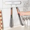 Escova de Copo Duas em Uma com Grão de Noz para Limpeza de Liquidificador Doméstico, Escova de Canudo Destacável com Cabo Longo, Escova para Frestas de Tampa de Copo