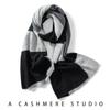 Bufanda de Cachemir Tejida con Costuras de Contraste para Mujer Otoño e Invierno 100% Cachemir Puro Chal Venta al por Mayor Transfronteriza Bufanda de Cachemir