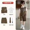 Novo Terno Infantil Estilo Chinês com Bordado Tradicional, Conjunto de Colete Retrô para Meninos, Roupa para Apresentação de 1º de Junho