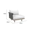 Sofá Nórdico de Exterior Sofá Impermeable de Ratán para Exteriores Silla Combinación de Mesa de Café para Patio Terraza Balcón Exterior