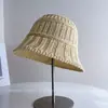 Chapéu Bucket de Malha Estilo Japonês Ins Nicho para Mulheres, Chapéu de Sol Versátil para Uso Externo na Primavera e Verão