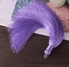 16cm de Alto Gama Flecos de Borla Puramente Hechos a Mano Accesorios para Joyería DIY Nudo Chino Cinta de Seda Artificial Círculo Borla Venta al Por Mayor