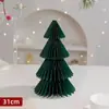 Decorações de Natal Colmeia de Papel Estéreo Árvore de Natal Pequena Dobrável Enfeites de Mesa Layout de Cena de Atmosfera para Janela