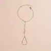 Amazon Cadena de Dedos con Colgante de Moneda Mini Transfronterizo Cadena de Dedos Joyería Creativa Simple y Versátil para Mujeres