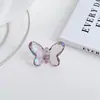 Contas de Borboleta Acrílicas Transparentes Grandes Coloridas Facetadas com Furo Traseiro para Acessórios de Cabelo e Adornos de Cabeça, Contas Soltas no Atacado
