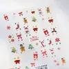 Pegatinas para Uñas de Atmósfera Navideña Color Crema Vintage Ts-3865 Infantil Dopamina Dibujos Animados Serie Navideña