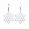 Cross-border e-commerce moda personalidade tendência corte simples titânio aço oco seis pontas estrela 304 material brincos de aço inoxidável