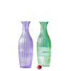 Vaso Decorativo para Sala de Estar Hecho en Fábrica Estilo Pastoral Patrón Vertical Redondo Múltiples Especificaciones Botella de Vidrio Colorida Transfronterizo