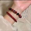 Pulseira Benção Celestial Livro do Pequeno Polegar com Pulseira de Contas Vermelhas Cinnabar da Corrente Nacional Pode ser Empilhada para Usar Senso de Alto Padrão Personalidade Moda