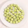 Cuentas redondas facetadas de cerámica de color dopamina con agujeros rectos, materiales y accesorios para abalorios de pulseras y correas de teléfono hechas a mano para DIY